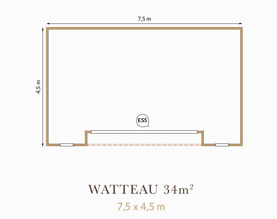 Watteau 750 x 450 cm - Afbeelding 2