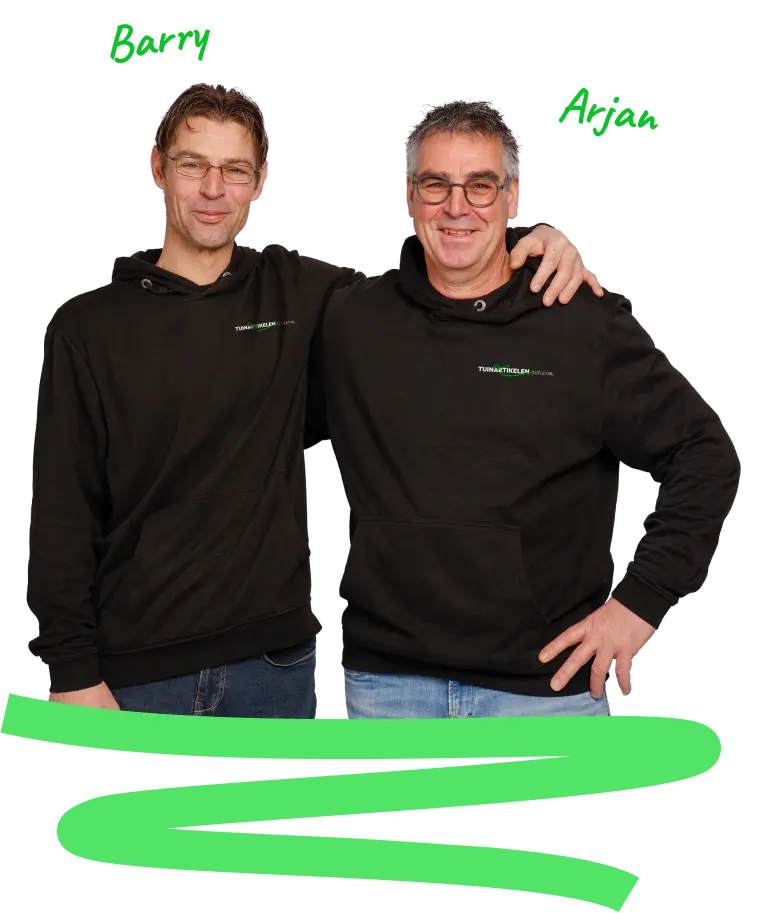 Barry en Arjan arm om arm