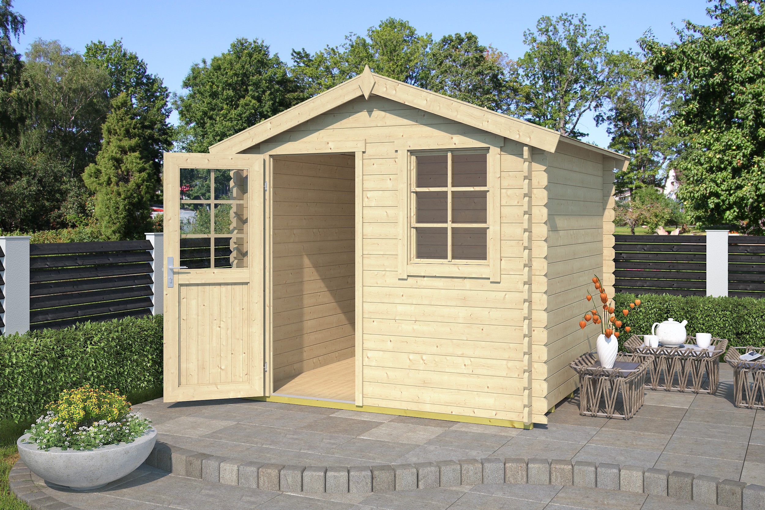 Blokhut Wels 230 x 230 cm