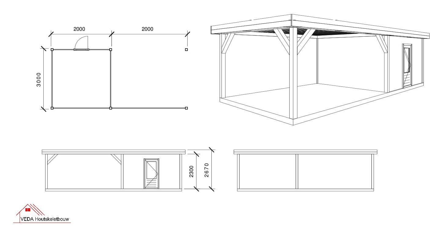 Douglas tuinhuis Moud 1- 400 x 300 cm - Afbeelding 2
