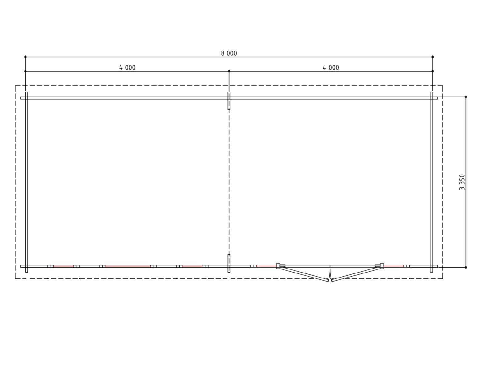 Tuinkamer Dresser 800 x 335 cm - Afbeelding 2