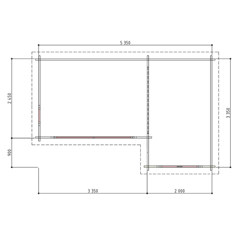 Tuinkantoor Decanis 535 x 335 cm - Afbeelding 3