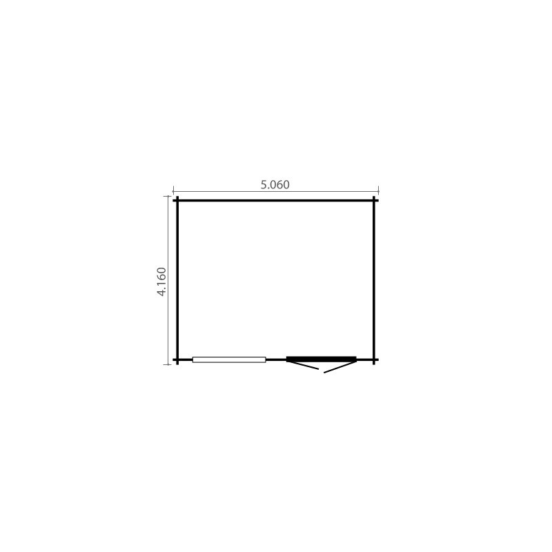 Blokhut Lola Plus 506 x 416 cm - Afbeelding 2