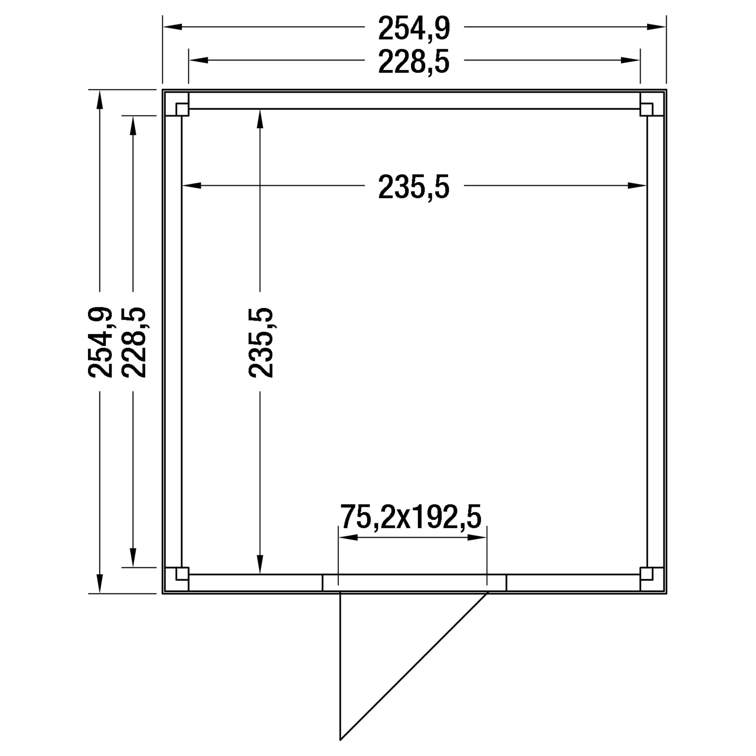 Douglas Berging zweeds rabat 250 x 250 cm - Afbeelding 2