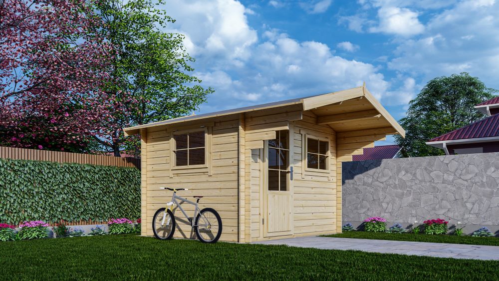 Blokhut 3026 Interflex 300 x 250 cm + Luifel 120 cm