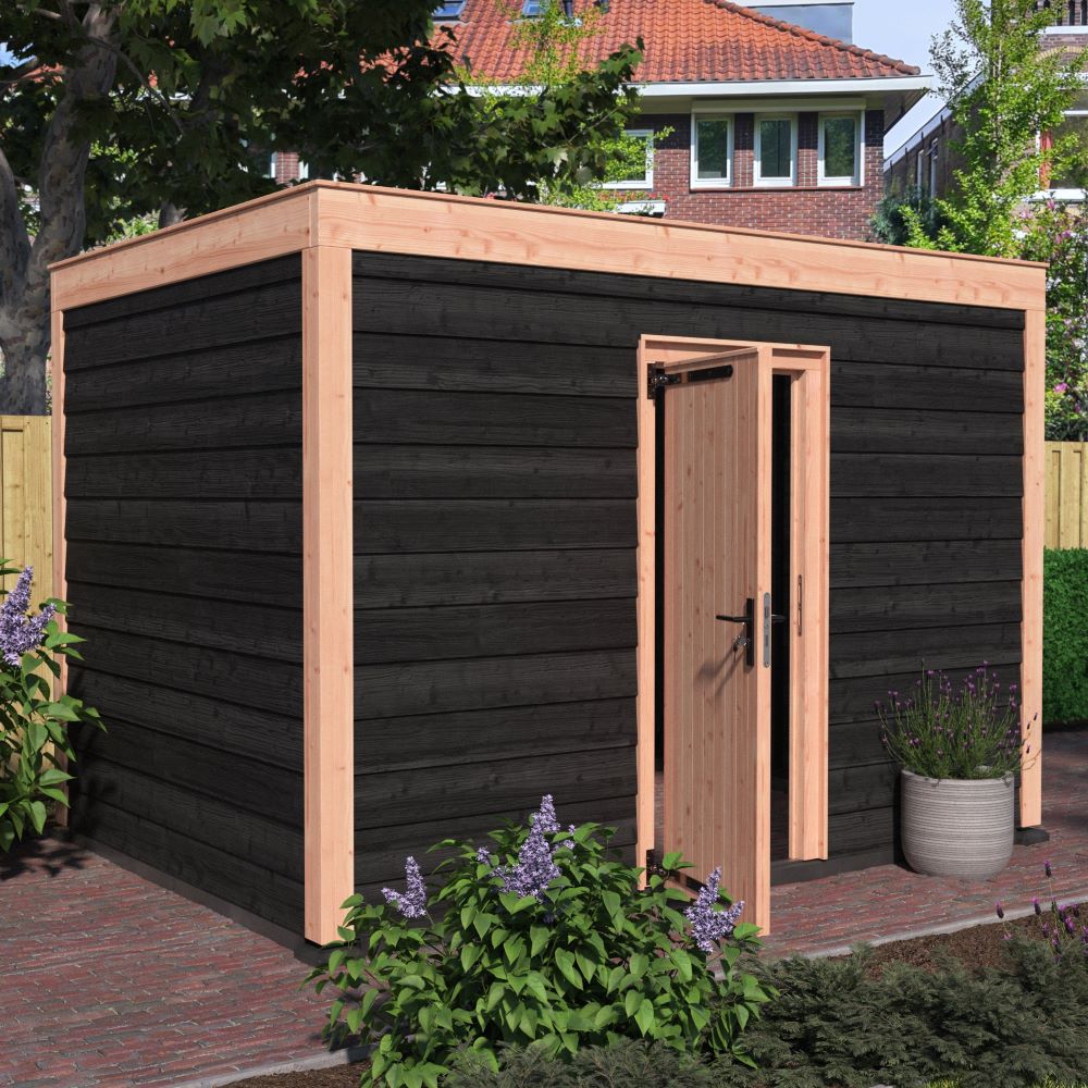 zwart zweeds rabat tuinhuis